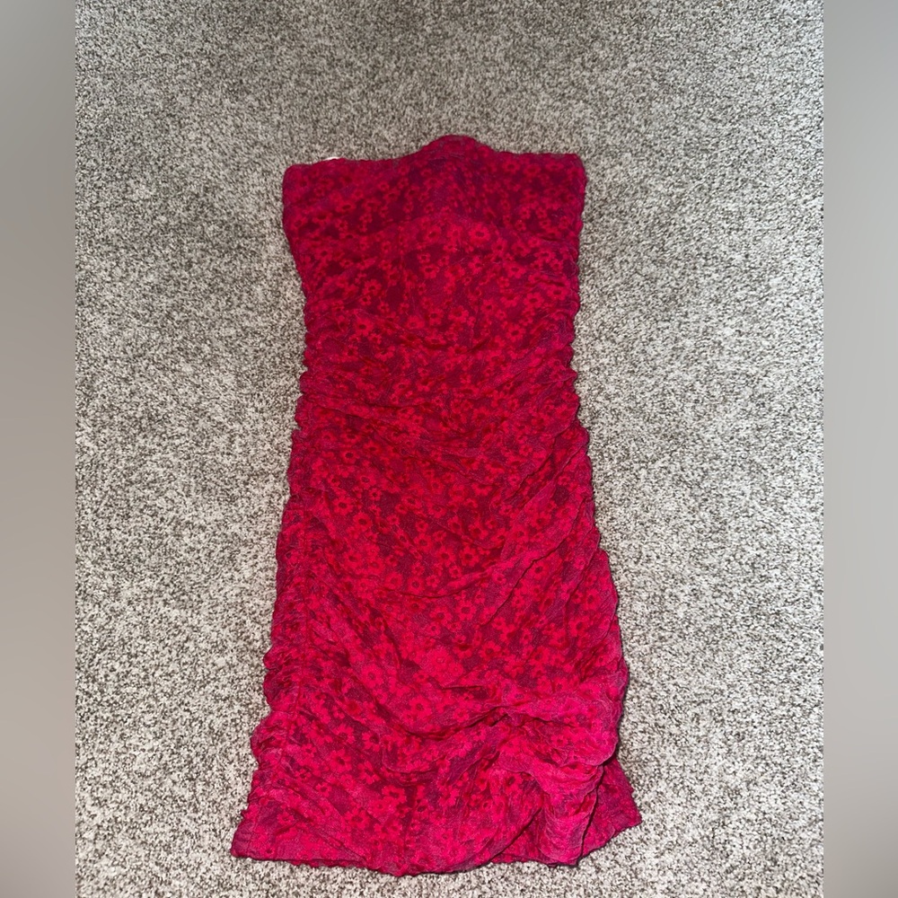 NWT Hello Molly “Cutest Look” mini strapless dress pink